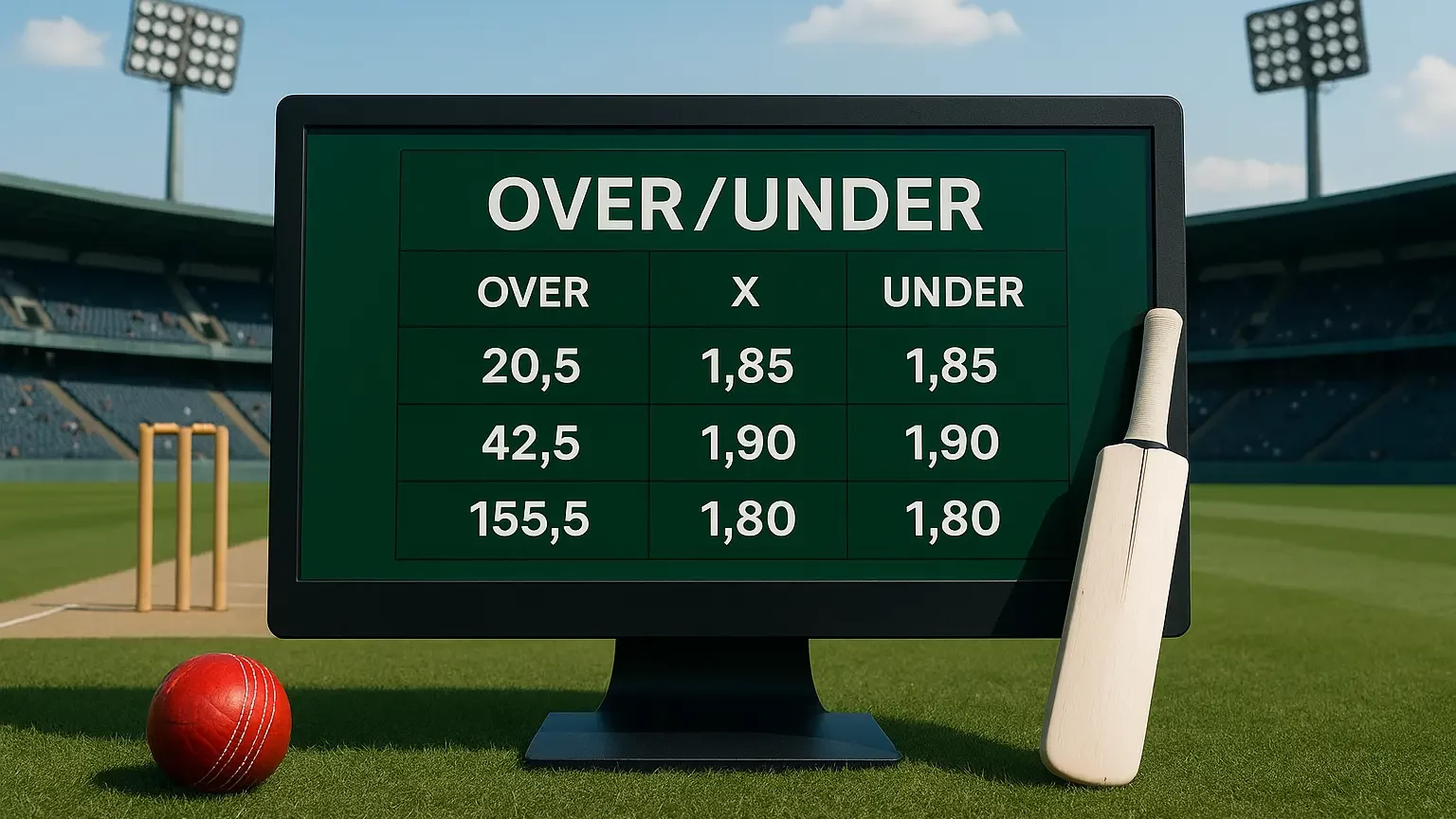 cricket betting with over under bet via krikya